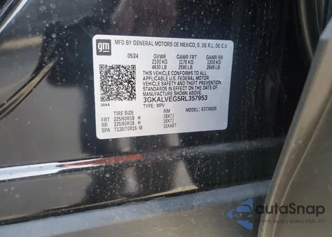 2024 GMC Terrain Slt from USA, damaged, VIN 3GKALVEG5RL357953